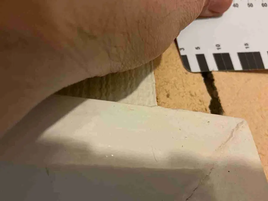 Stepped brickwork crack inspected by structural engineer in Warwick